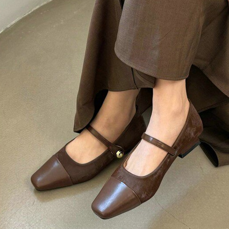 Womens Heels - 여성용 메리 제인 슈즈, 우아한 청키