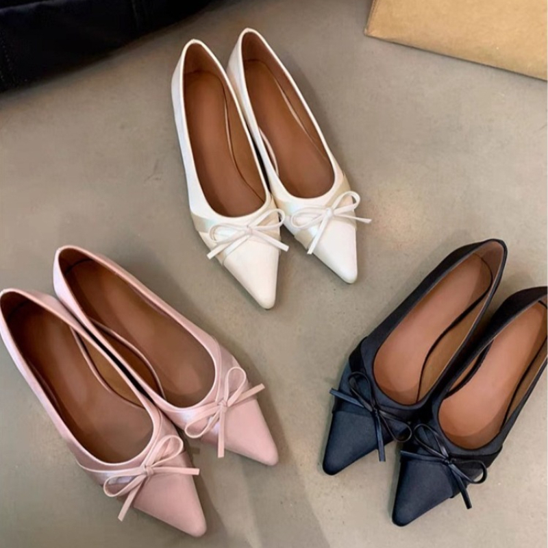 Womens Heels - 여름 신상 시폰 패션 스윗 보우
