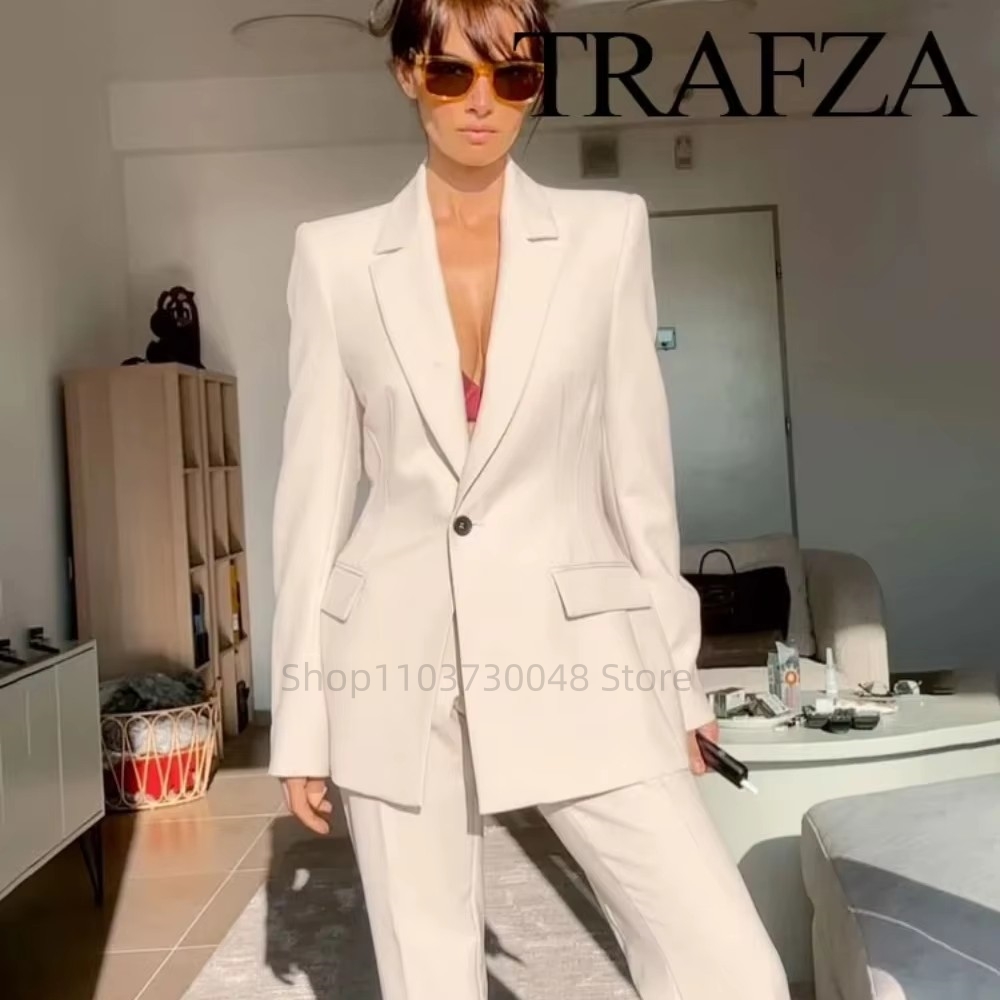 Women'S Red Formal Wear - 패션 오피스 여성 블레이저 및 바지