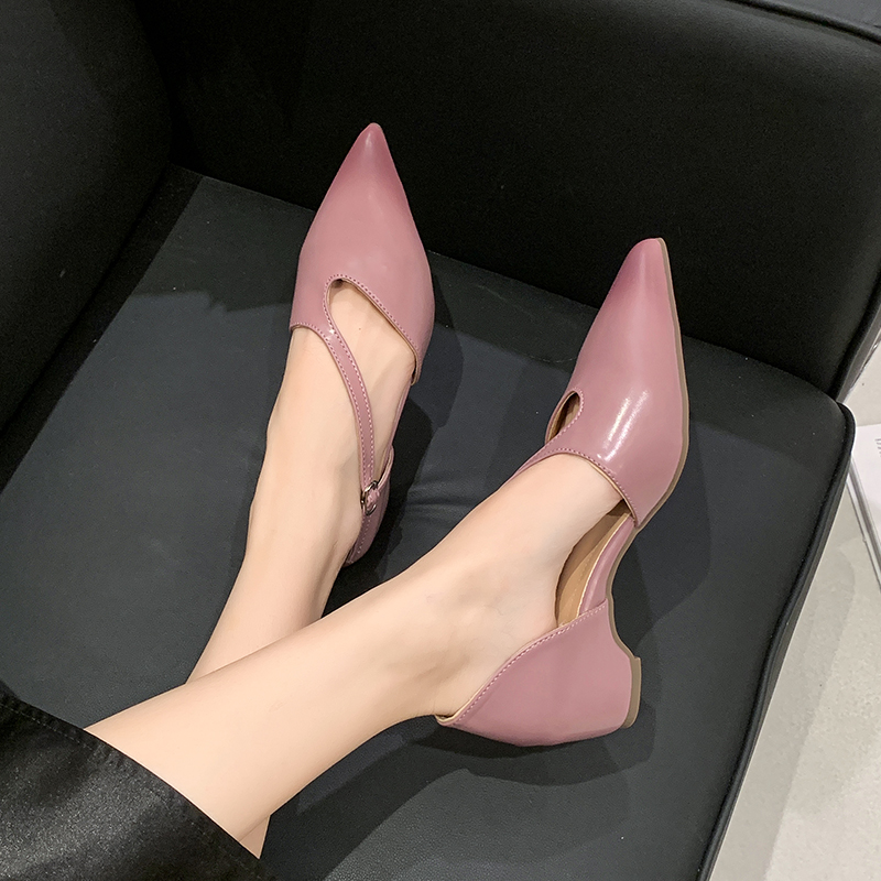 프랑스식 포인티드 토 샌들 여성 여름 통기성 속이 빈  - Pump Heel Block 리뷰 및 가격