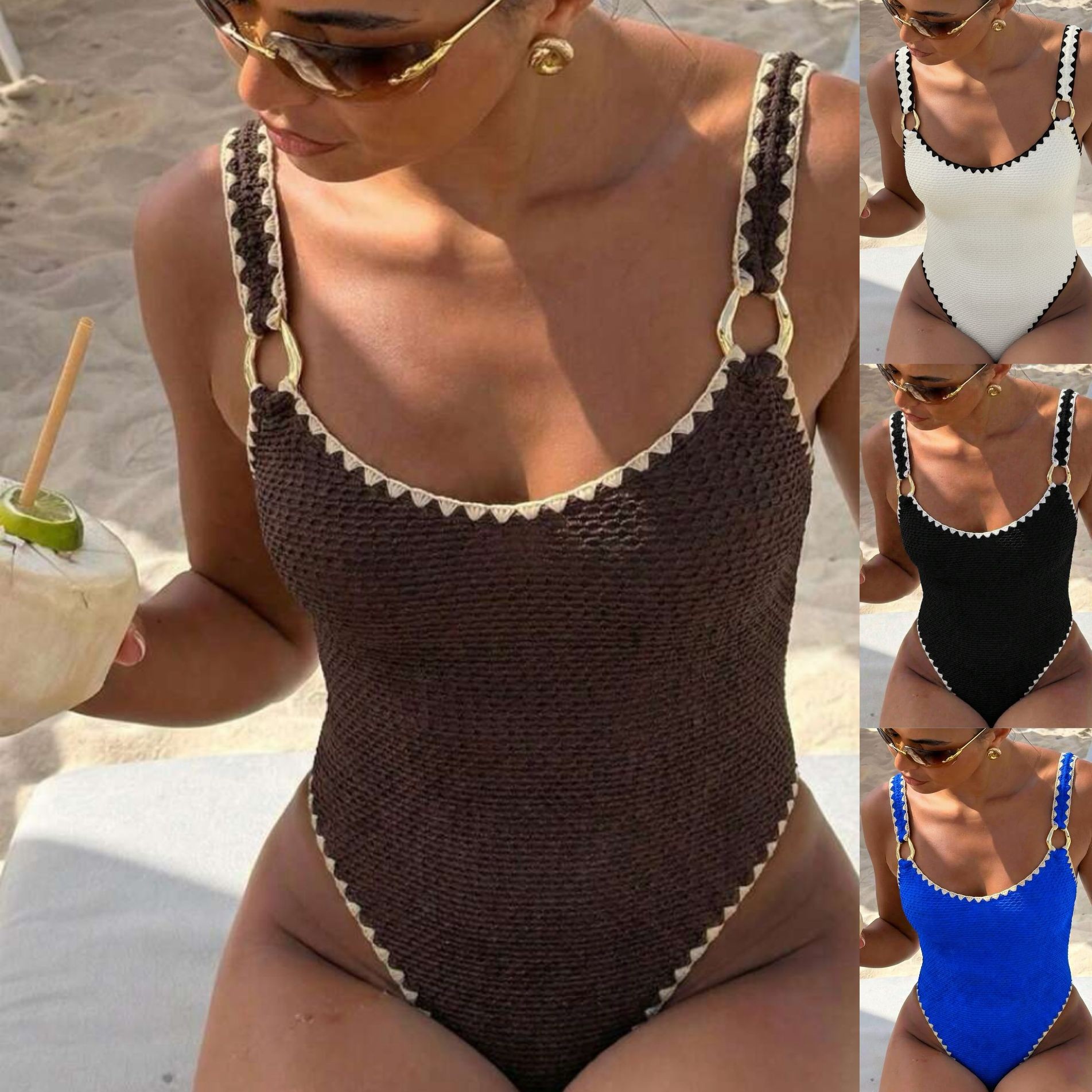여성 수영복 수영복 민소매 솔리드 컬러 하이 웨이스트  - Womens Suit 리뷰 및 가격