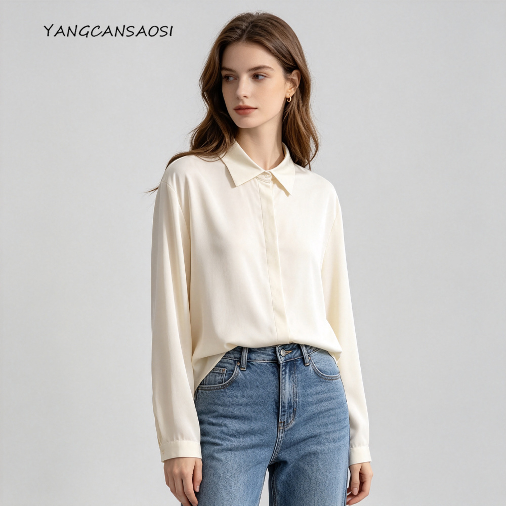플러스 사이즈 여성 패션, 초가을 신상품, 93% 천연 - Silk Blouse 리뷰 및 가격