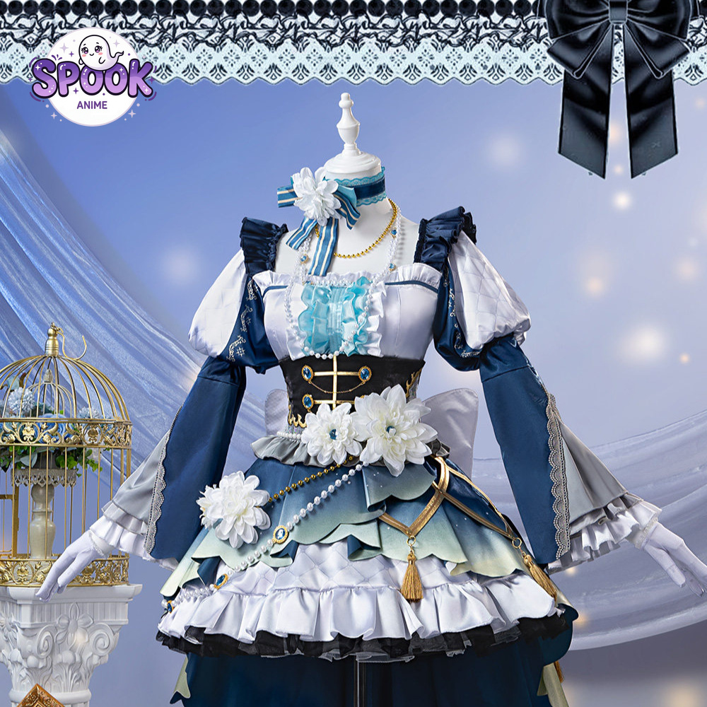 블루 화이트 로리타 드레스 사요 히카와 코스프레 의상  - Evening Gown 리뷰 및 가격